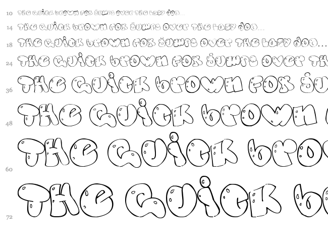 Some bubbles font waterfall